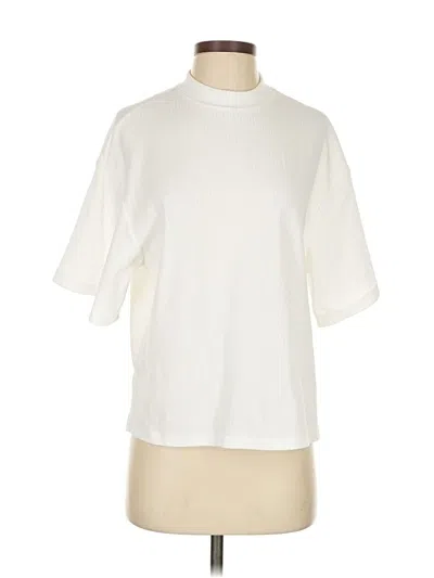 Pre-owned Shein Short Sleeve Turtleneck In White