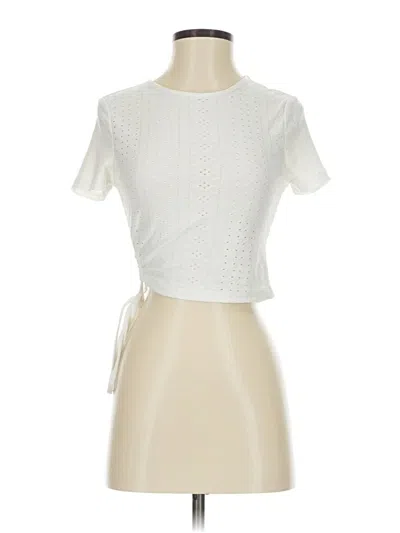 Pre-owned Shein Short Sleeve Turtleneck In White