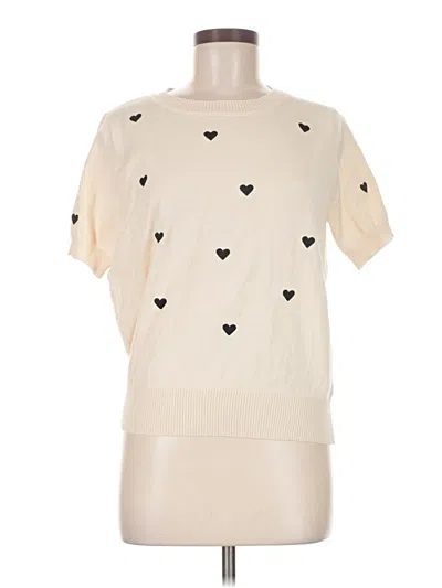 Pre-owned Shein Short Sleeve Turtleneck In White