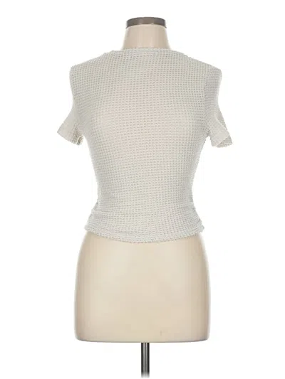 Pre-owned Shein Short Sleeve Turtleneck In White