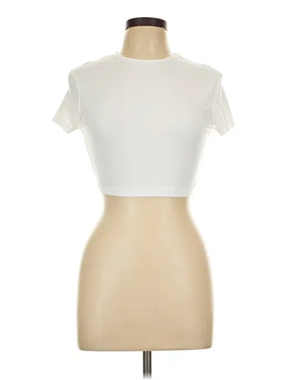 Shein Short Sleeve Turtleneck In White