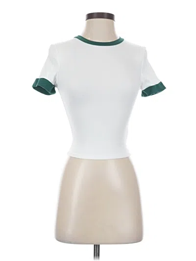 Pre-owned Shein Short Sleeve Turtleneck In White