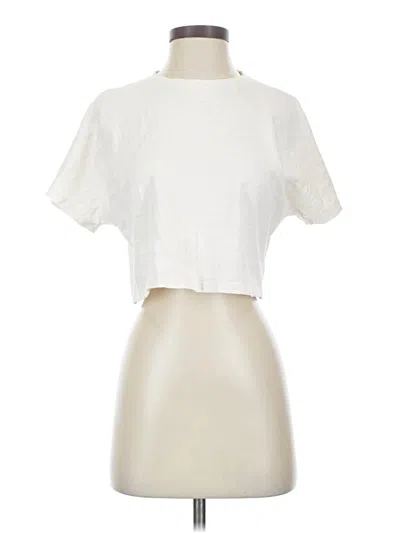 Pre-owned Shein Short Sleeve Turtleneck In White