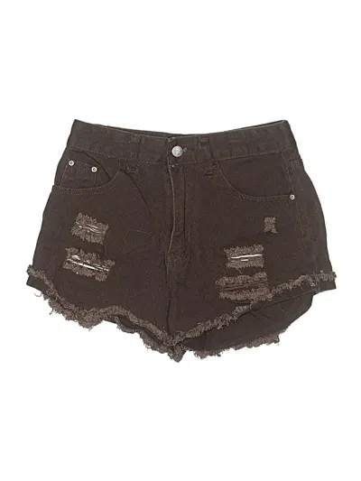 Pre-owned Shein Shorts In Brown