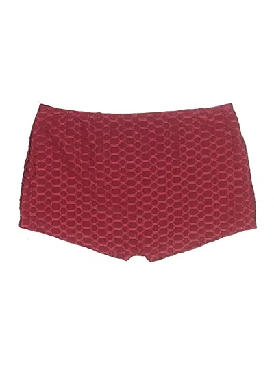Pre-owned Shein Shorts In Burgundy
