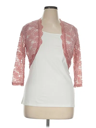 Pre-owned Shein Shrug In Pink