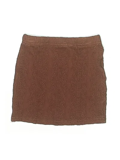 Pre-owned Shein Kids' Skirt In Brown