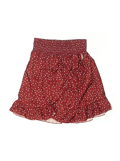 Pre-owned Shein Kids' Skirt In Burgundy