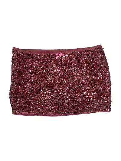 Pre-owned Shein Skort In Burgundy
