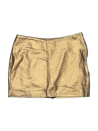 Pre-owned Shein Skort In Gold