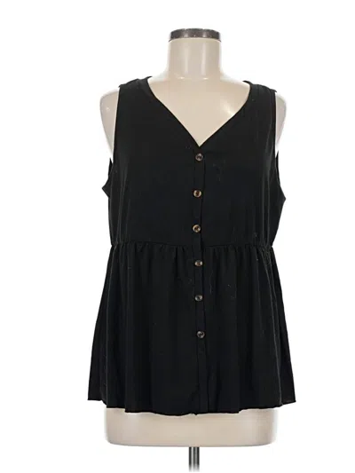 Pre-owned Shein Sleeveless Blouse In Black