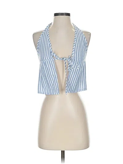 Pre-owned Shein Sleeveless Blouse In Blue