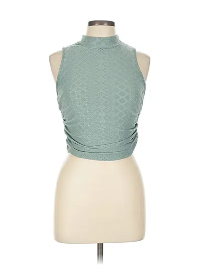 Pre-owned Shein Sleeveless Blouse In Blue
