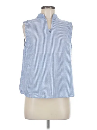 Pre-owned Shein Sleeveless Blouse In Blue