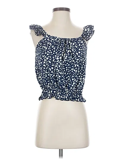 Pre-owned Shein Sleeveless Blouse In Blue
