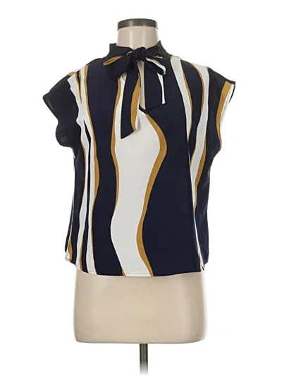 Pre-owned Shein Sleeveless Blouse In Blue