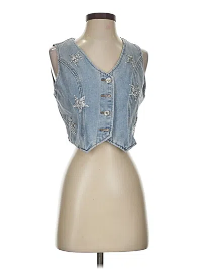 Pre-owned Shein Sleeveless Blouse In Blue