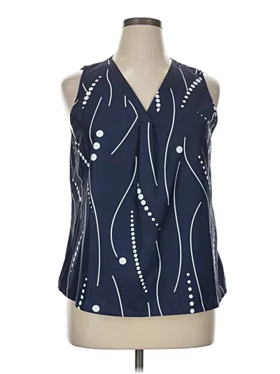 Pre-owned Shein Sleeveless Blouse In Blue