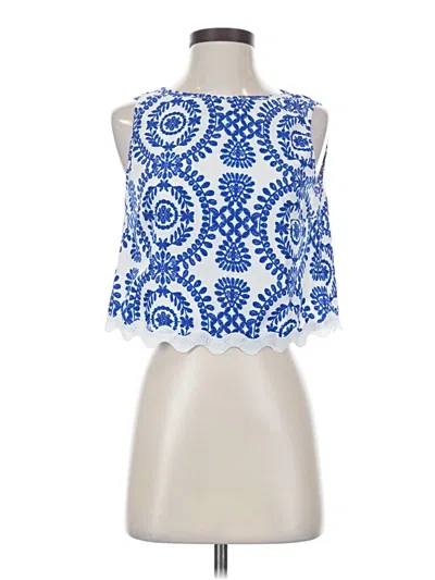 Pre-owned Shein Sleeveless Blouse In Blue
