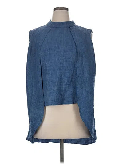 Pre-owned Shein Sleeveless Blouse In Blue