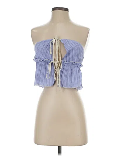Pre-owned Shein Sleeveless Blouse In Blue