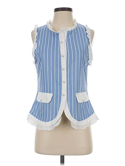 Pre-owned Shein Sleeveless Blouse In Blue
