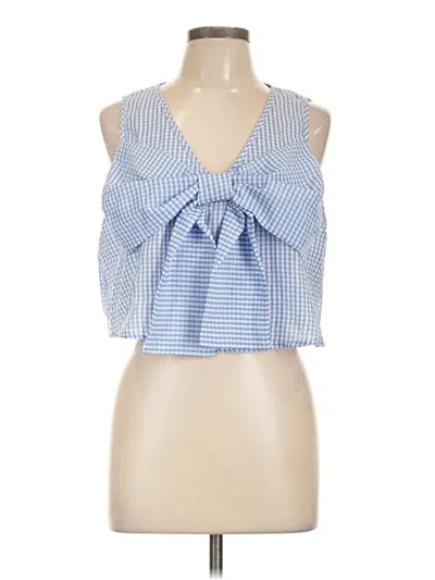 Pre-owned Shein Sleeveless Blouse In Blue