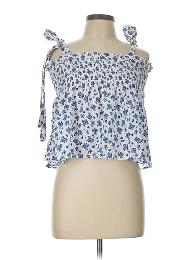 Pre-owned Shein Sleeveless Blouse In Blue