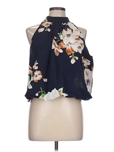Pre-owned Shein Sleeveless Blouse In Blue