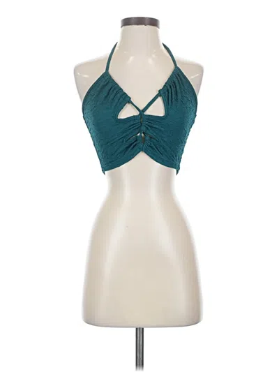 Pre-owned Shein Sleeveless Blouse In Blue