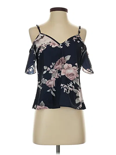 Pre-owned Shein Sleeveless Blouse In Blue