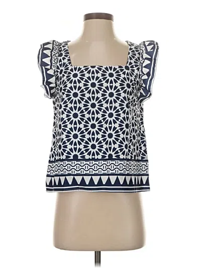 Pre-owned Shein Sleeveless Blouse In Blue