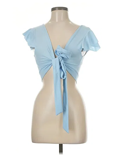 Pre-owned Shein Sleeveless Blouse In Blue