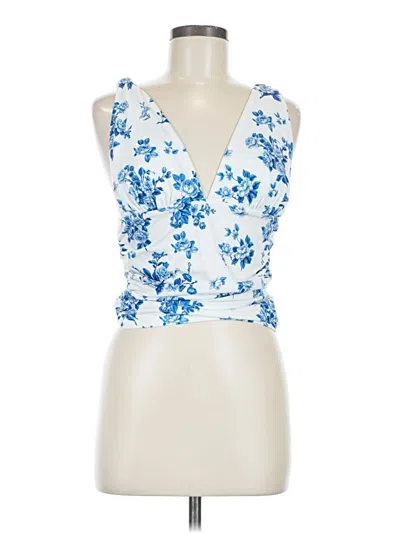 Pre-owned Shein Sleeveless Blouse In Blue