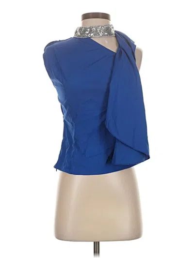 Pre-owned Shein Sleeveless Blouse In Blue