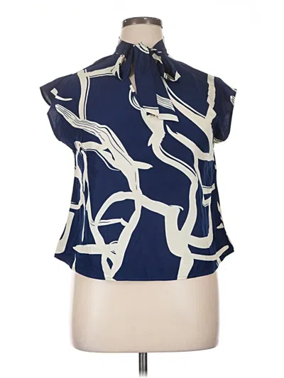 Pre-owned Shein Sleeveless Blouse In Blue