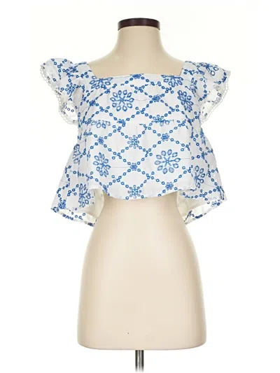Pre-owned Shein Sleeveless Blouse In Blue