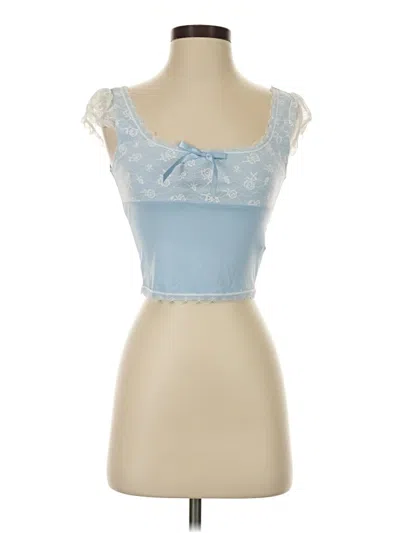 Pre-owned Shein Sleeveless Blouse In Blue