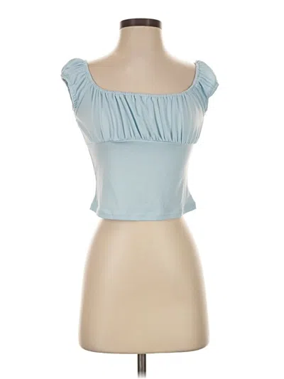 Pre-owned Shein Sleeveless Blouse In Blue