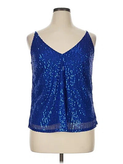 Pre-owned Shein Sleeveless Blouse In Blue