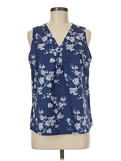 Pre-owned Shein Sleeveless Blouse In Blue
