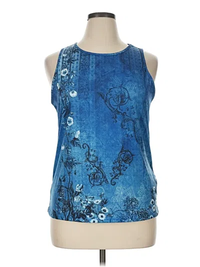Pre-owned Shein Sleeveless Blouse In Blue