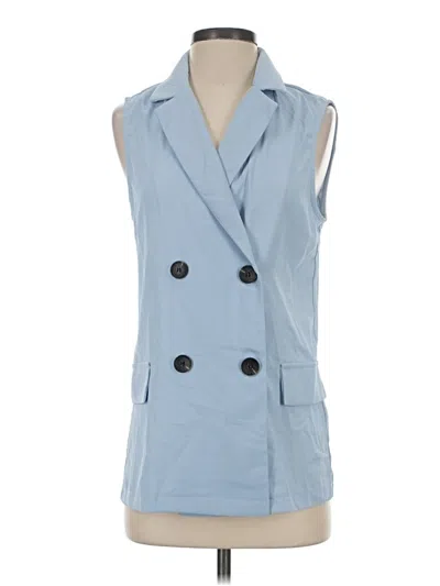 Pre-owned Shein Sleeveless Blouse In Blue