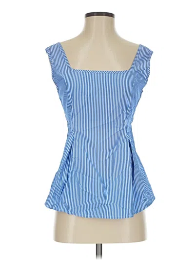Pre-owned Shein Sleeveless Blouse In Blue