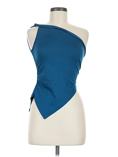 Pre-owned Shein Sleeveless Blouse In Blue
