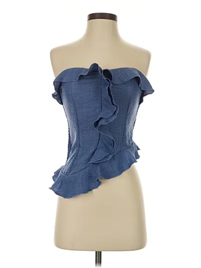 Pre-owned Shein Sleeveless Blouse In Blue