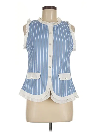 Pre-owned Shein Sleeveless Blouse In Blue