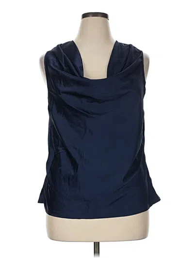 Pre-owned Shein Sleeveless Blouse In Blue