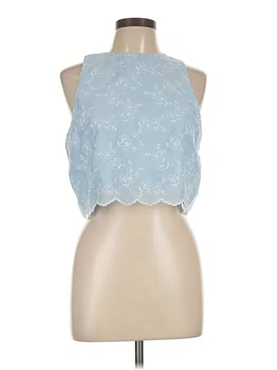 Pre-owned Shein Sleeveless Blouse In Blue