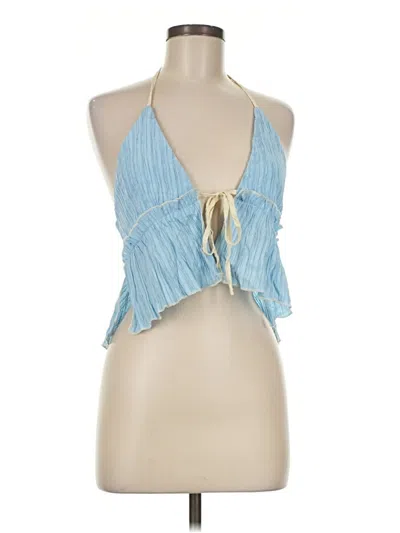 Pre-owned Shein Sleeveless Blouse In Blue